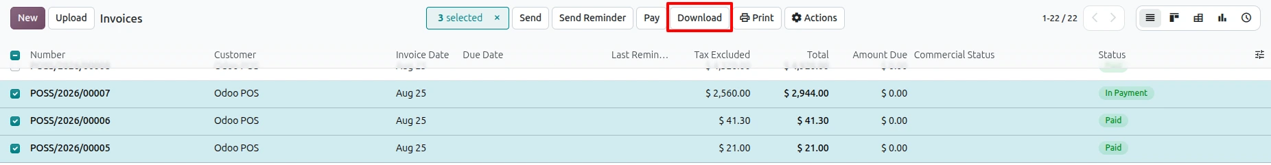 Odoo 20 invoice email with attached documents from Documents app