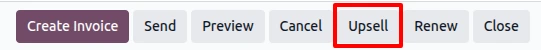 Odoo 20 CRM upsell and renewal quotation from a lead