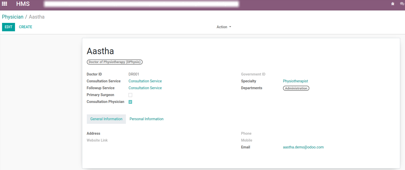 Odoo - Sample 1 for three columns