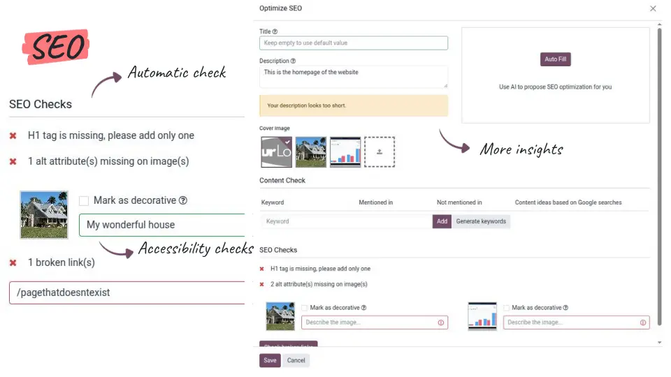 SEO tools - odoo 19 features